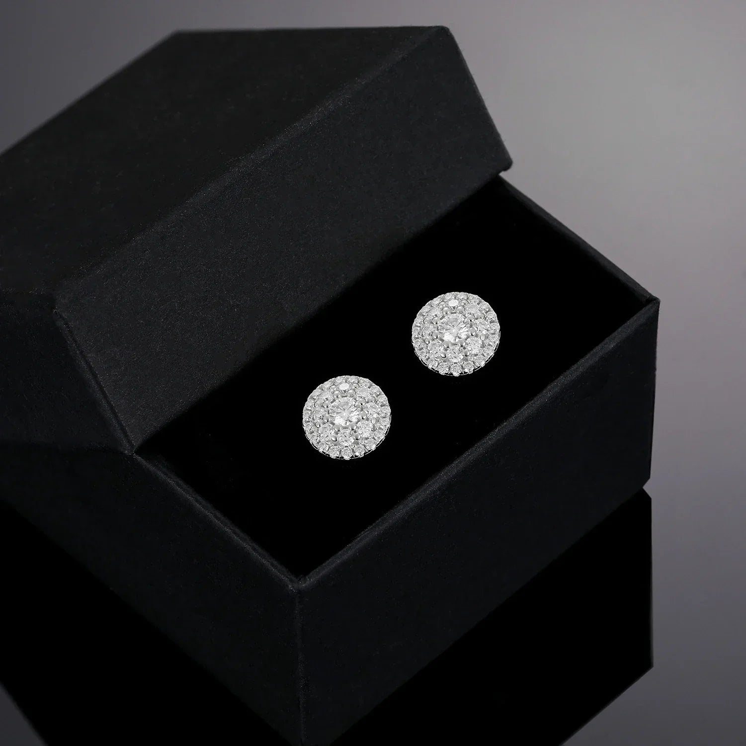 D Color Moissanite Stud Earrings For Women Top Quality 100% 925 Sterling Silver Sparkling Wedding Jewelry Shining Ear Accessory
