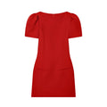 2025 women's new products are elegant and stylish Short dress with a boat neck and short sleeves with pleats  black dress