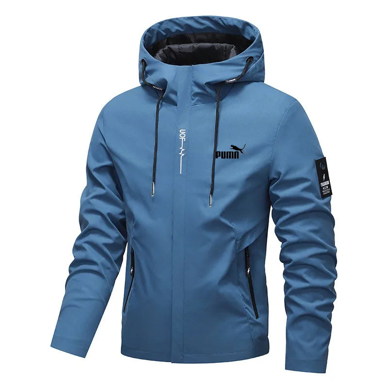 2026 Men's Outdoor Leisure Waterproof Raincoat - Lightweight Cycling Jacket - Hooded Street Style Hiking Windproof Jacket