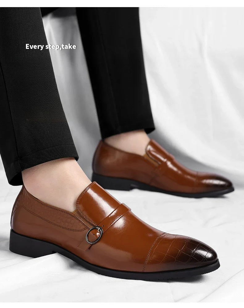 Designer Cow Leather Elegant Shoes Man Summer Autumn Business Casual Wedding Shoes Male British Style Fashion Dress Shoe Man