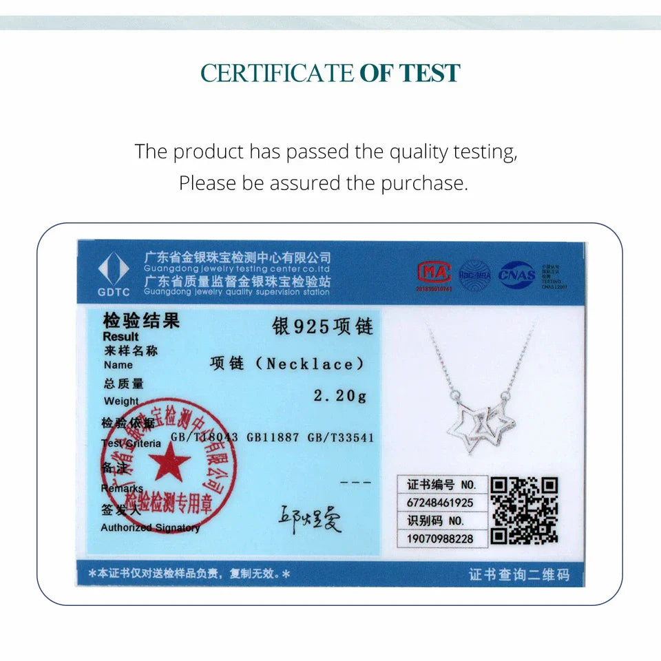2024 New Solid 925 Sterling Silver Connected Star/Heart/Cat Pendant Necklace for Women Valentine's Day Gift Fine Jewelry