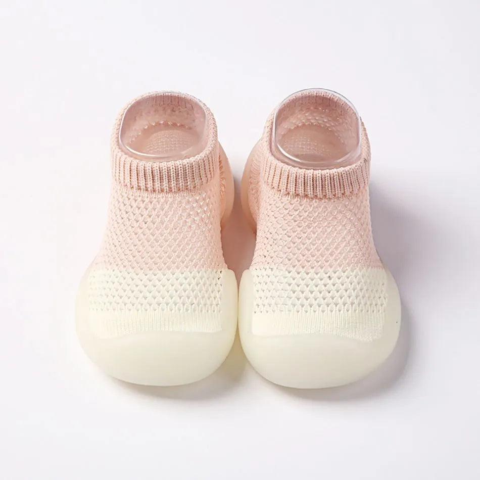 Toddler shoes breathable baby summer children soft bottom non-slip floor shoes and socks ice silk shoes socks thin mesh shoes