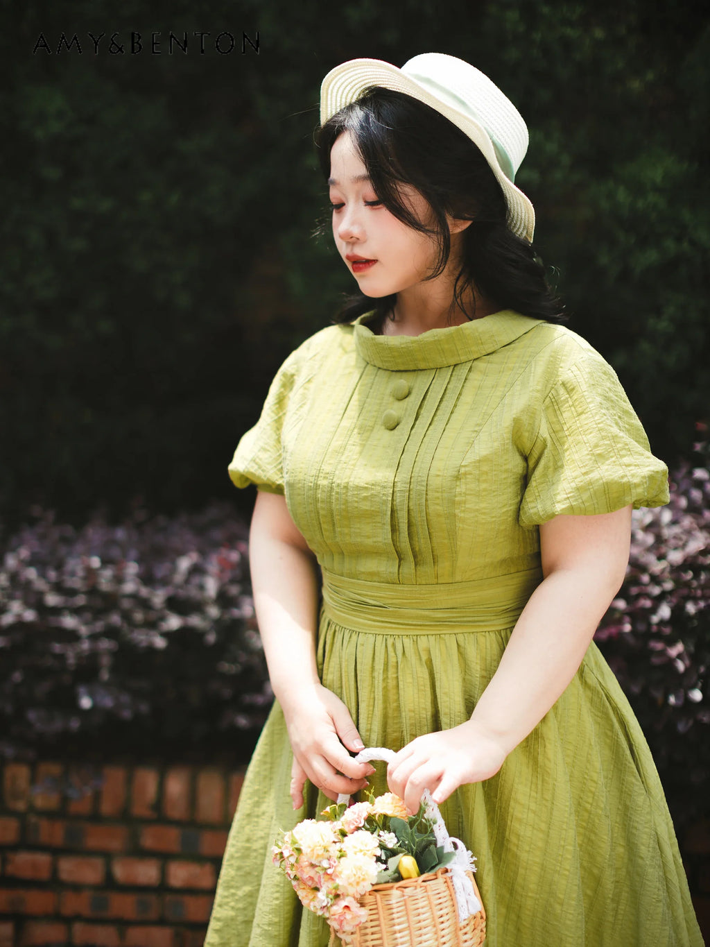 Retro Pastoral Style Elegant CLA Classical Tencel Dress for Women
