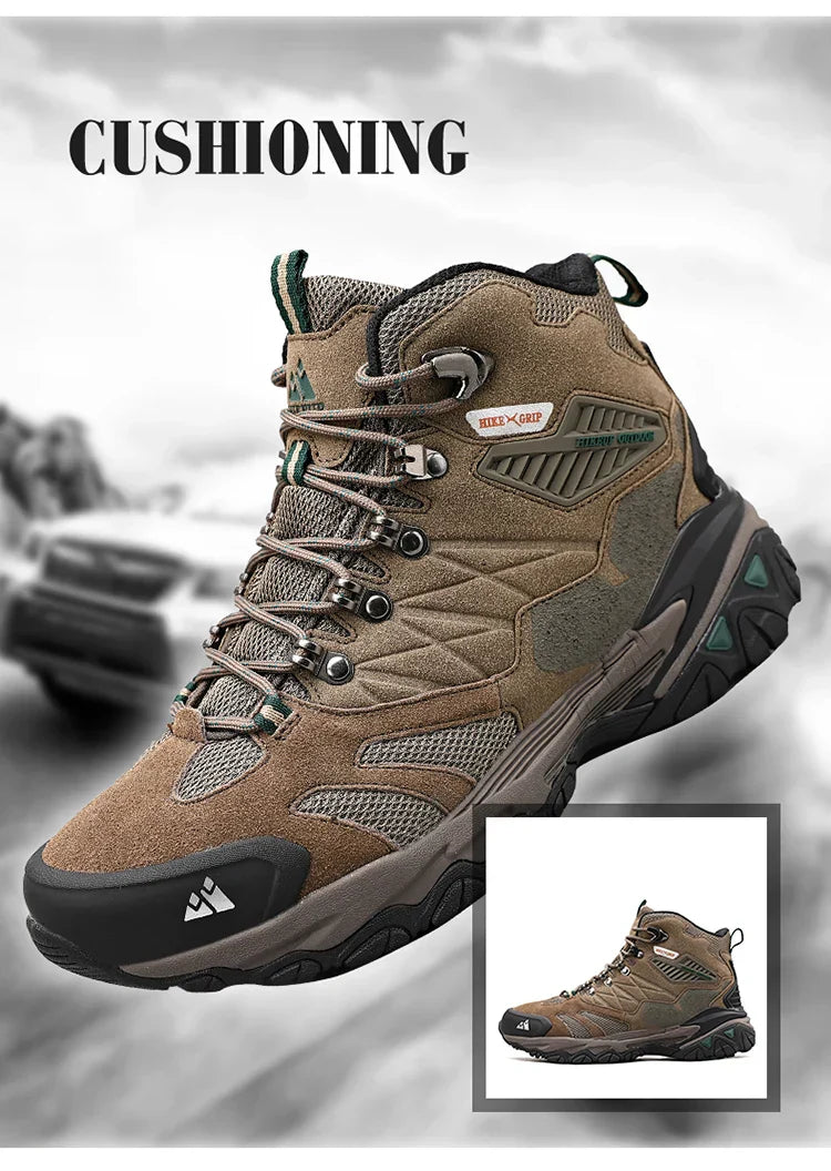 Winter Boot Men Outdoor Hiking Boots Suede High Top Trekking Men Shoes Rainproof Tactical Combat Military Boots