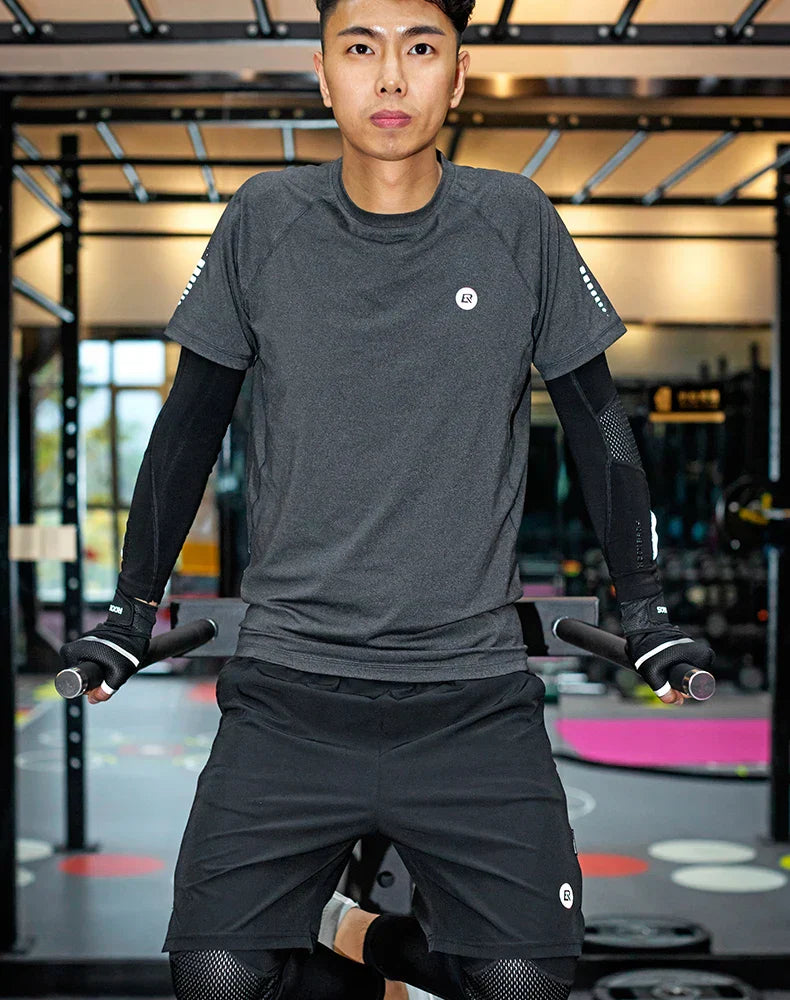 Men's Tracksuit Gym Fitness Running 5 Pcs/Set Quick Dry Sweat-absorb Compression Sport Suit Clothes Jogging Sport Wear