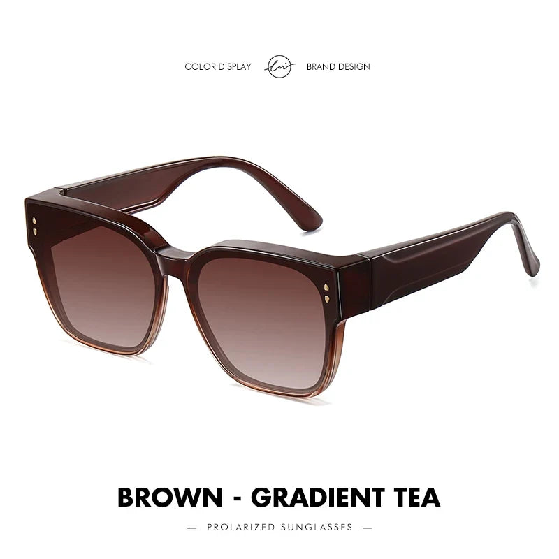 Oversized Frame Cover Optical Glasses Trend Fit Over Sunglasses For Men Women Polarized TR-90 Anti-Glare UV400 Eyewear