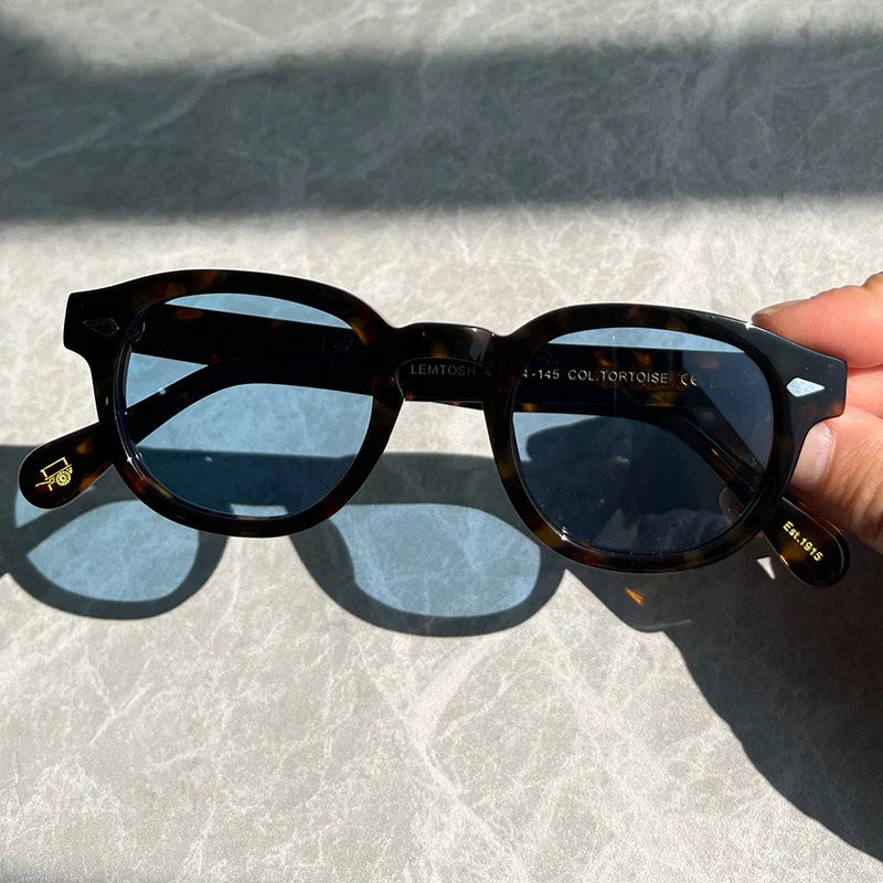 High Quality Sunglasses Man Johnny Depp Lemtosh Polarized Sun Glasses Woman Luxury Brand Vintage Acetate Frame With Original Box