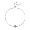 1CT 6.5mm Zircon/moissanite Bracelets for Women Classic Adjustable Chain Lab Diamond 100% 925 Sterling Silver Jewelry
