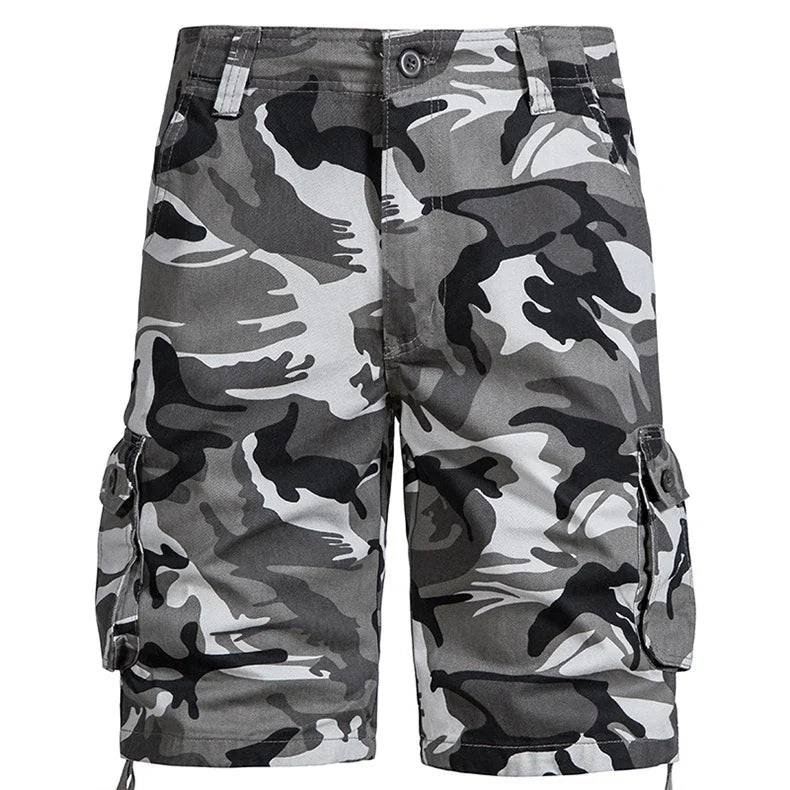 Mens Camo Shorts Men Camouflage Overalls Loose Casual Outdoor Sports Half Pants Side Pocket Cotton Comfortable Shorts