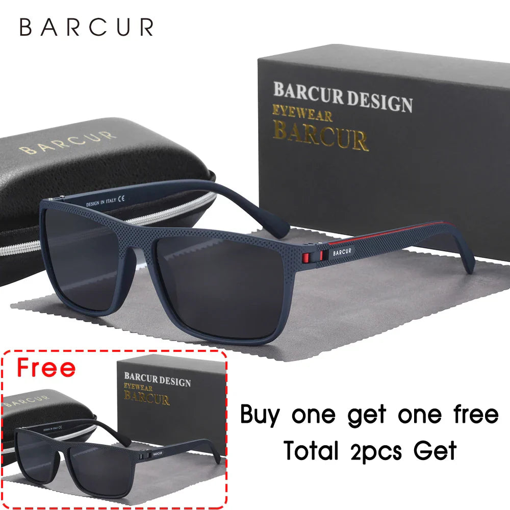 BARCUR Outdoor Sunclasses for Men Polarized FishingTravel TR90 Light Weight Sun Glasses Women Eyewear Accessory Oculos