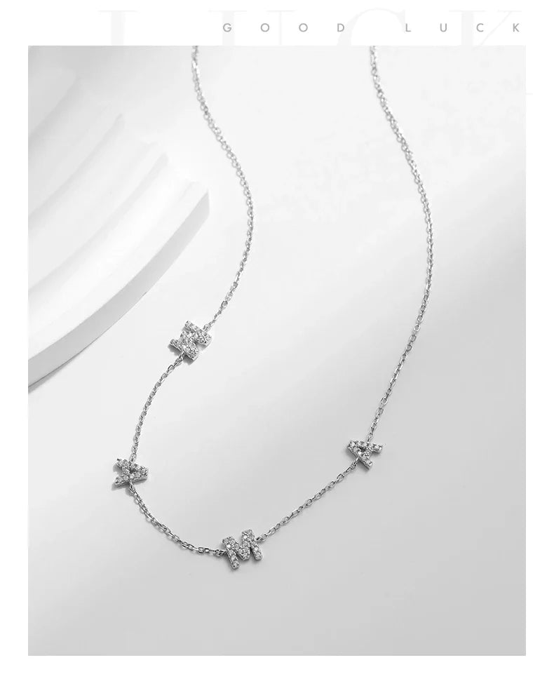 925 Sterling Silver Classic Letters MAMA Pendant Necklaces Rose Gold Color Link Chain For Women Jewelry Christmas Gifts