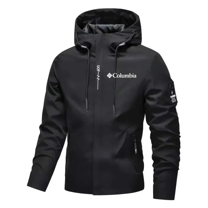 2026 Men's Waterproof Raincoat Hooded Lightweight Cycling Jacket Street Style Hiking Windproof Outdoor Leisure