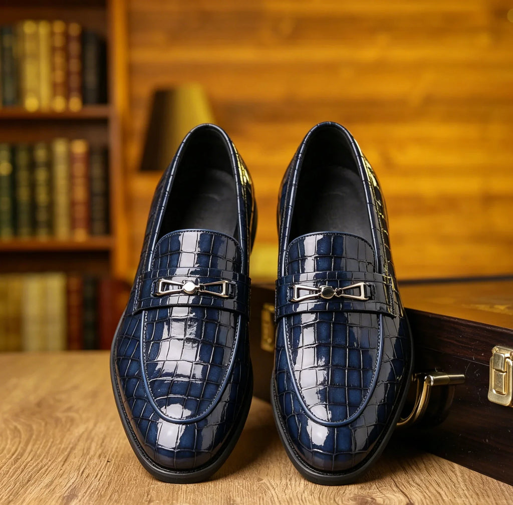 Men's Business Casual Shoes Leather Stitching Comfortable Breathable Rubber Bottom Second Layer Cowhide