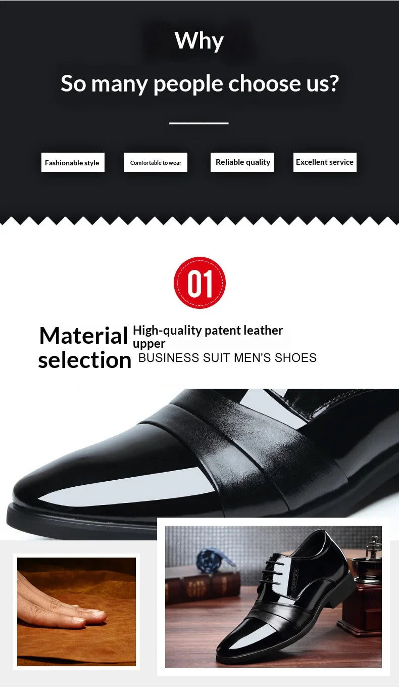 6cm/8cm Height Increasing Mens Formal Dress Shoes Cow Leather Elevator Shoes Business Office Oxfords Wedding Party Social Shoes