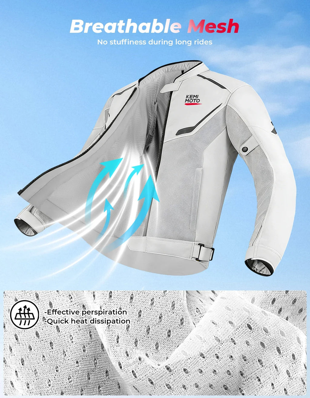 Men's Motorcycle Jacket Summer Soft Mesh  CE Certified Protector Gear Breathable Riding Cycling Outfit