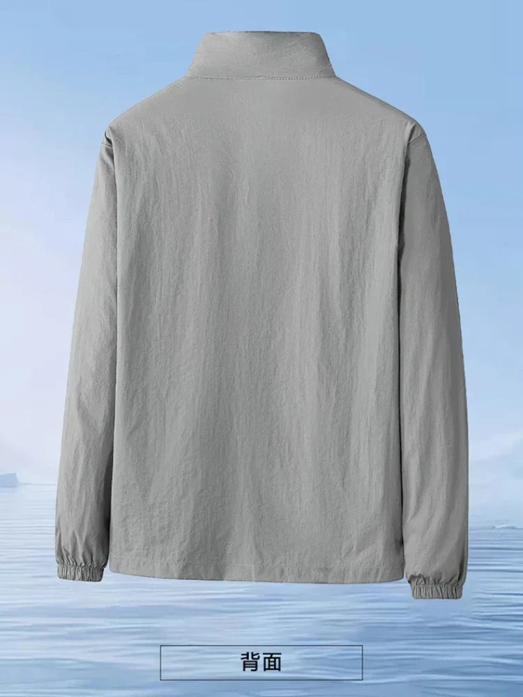 Oversize 7XL 8XL Summer UV Sun Protection Light Jacket Men Outwear Sport Cycling Hiking Fishing Coat Men Resistant Skin Clothing