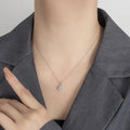 0.5-5CT Moissanite Necklace for Women S925 Pure Silver Classic Six Claw Round Diamond Pendant Minimalist Wedding Jewelry