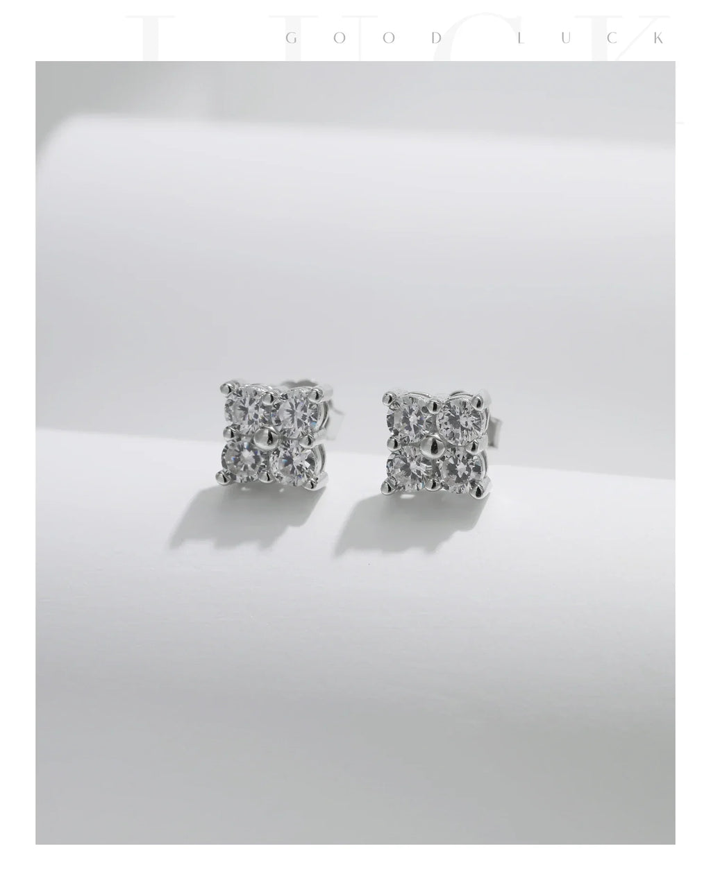 Simple D Color Moissanite 925 Sterling Silver Dazzling Lab Created Diamond Ideal Cut Stud Earrings For Women Jewelry