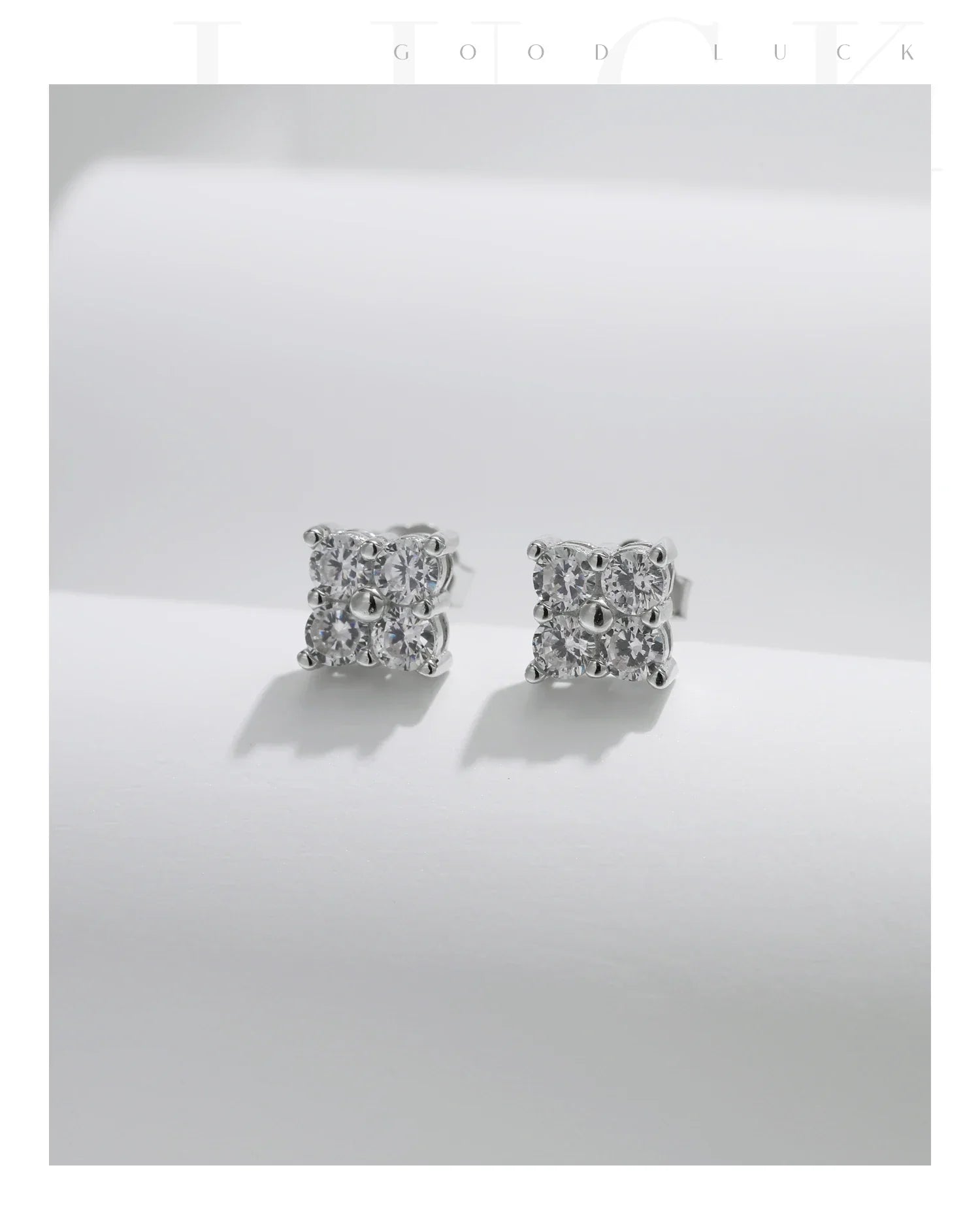 Simple D Color Moissanite 925 Sterling Silver Dazzling Lab Created Diamond Ideal Cut Stud Earrings For Women Jewelry