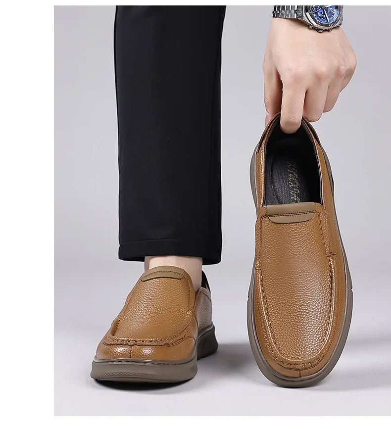 Spring Summer 2026 New Loafers for Men Soft Sole Fashion Business Casual Leather Shoes Male British Style Designer Shoe Man