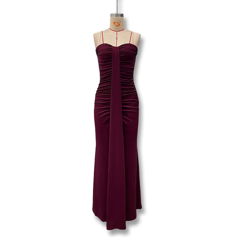 2026 Elegant Strapless Dress Women Classic Patchwork Ribbon Ruched Sexy Birthday Party Skinny Stretch Chic Clubwear Vestidos