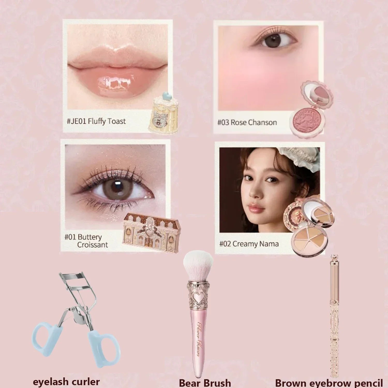 Little Angel Collection Makeup Gift Box Eyeshadow Blush Cream Matte Lipstick Highlighter Full Kit All In One