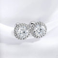 0.5-1CT Black Moissanite Studs Earring for Women Classic Wedding Jewelry 925 Sterling Silver Screw Ear Stud Birthday Gift