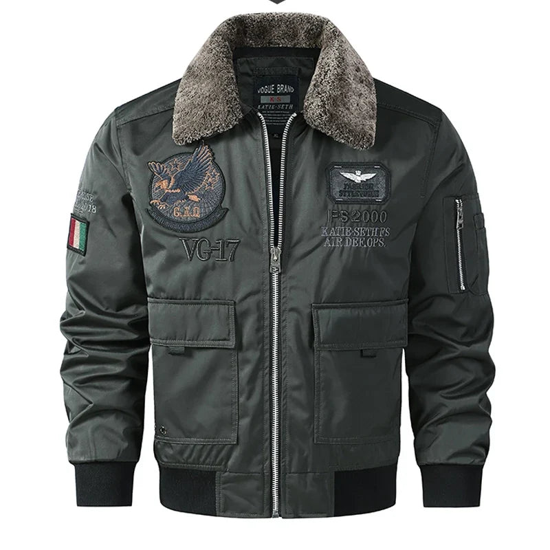 men's autumn winter thickened baseball uniform trendy coat Men's military fan jacket men MA-1 american overalls pilot jacket