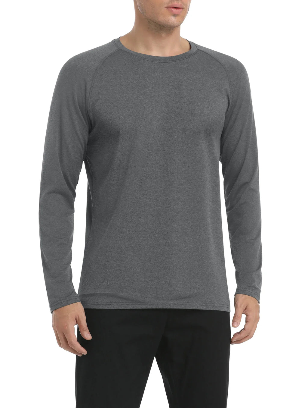 Men's UPF 50+ Shirts Summer Long Sleeve Lightweight T-Shirt Quick Dry Breathable Shirt Outdoor Sport Gym Running Tops