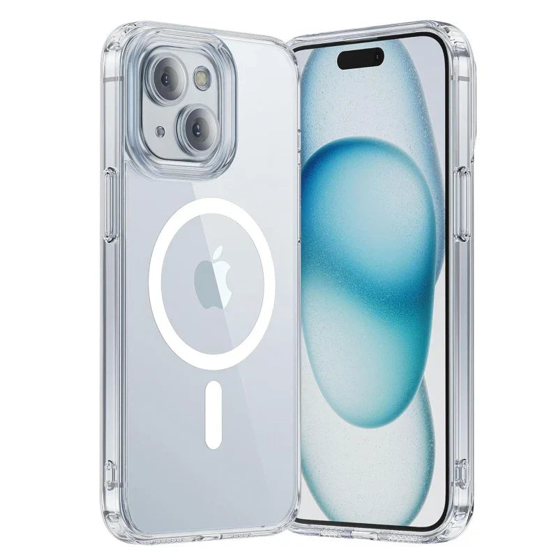 Magnetic Clear Case for iPhone 17 16 15 14 13 11 12 Pro Max Plus Transparent Case Wireless Charge Cover Compatible With Magsafe