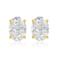 Rose Gold 1-4CT Oval Cut Moissanite Stud Earrings for Women Girls Jewelry Lab Diamond Classic Earring Pure S925 Silver