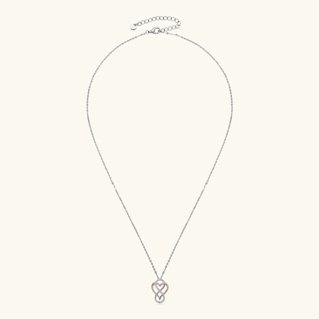925 Silver Rose Gold Heart Necklace Pendant Full Moissanite Necklace For Women 18k Gold Plated Dainty Choker Valentines Gifts