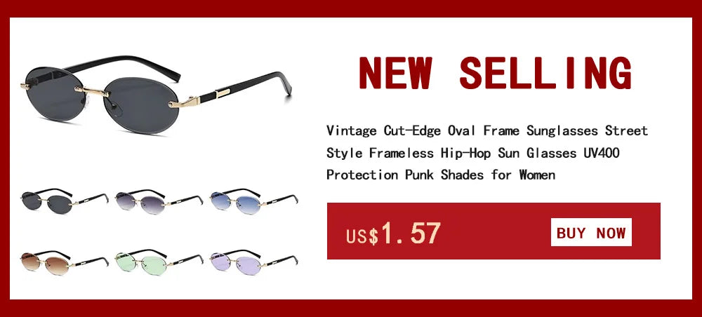 Rimless Rectangle Sunglasses Fashion Y2K Frameless Sun Glasses Shades for Women & Men