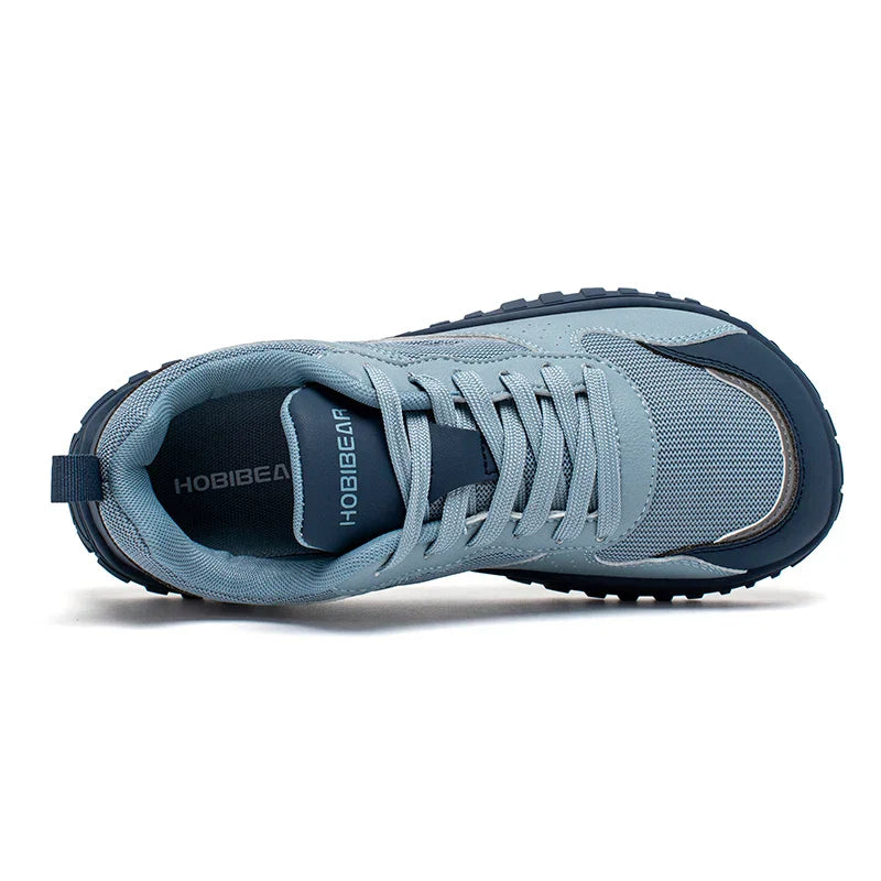 Unisex Wide Toe Sneakers Comfortable Walking Shoes Lace Up Outdoor Travel Breathable Sneakers