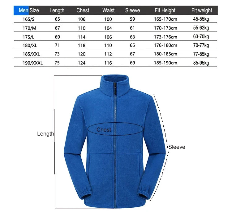 Soft Polar Fleece Jacket with Pockets Lightweight Outdoor Recreation Full Zip Coat