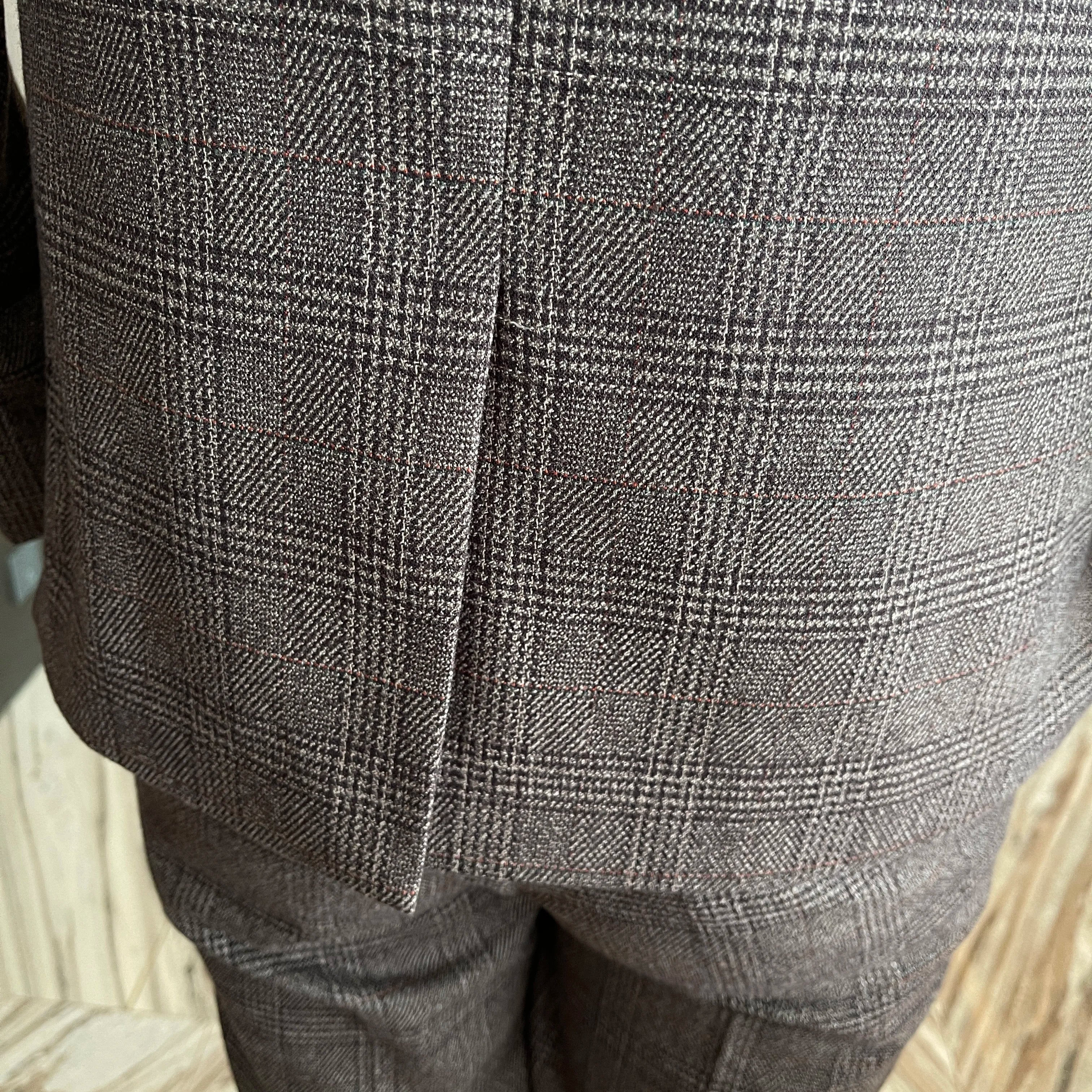 British Modified Plaid Three-Piece Suit for Men - Stylish Business Casual Suit Vest And Trousers Set