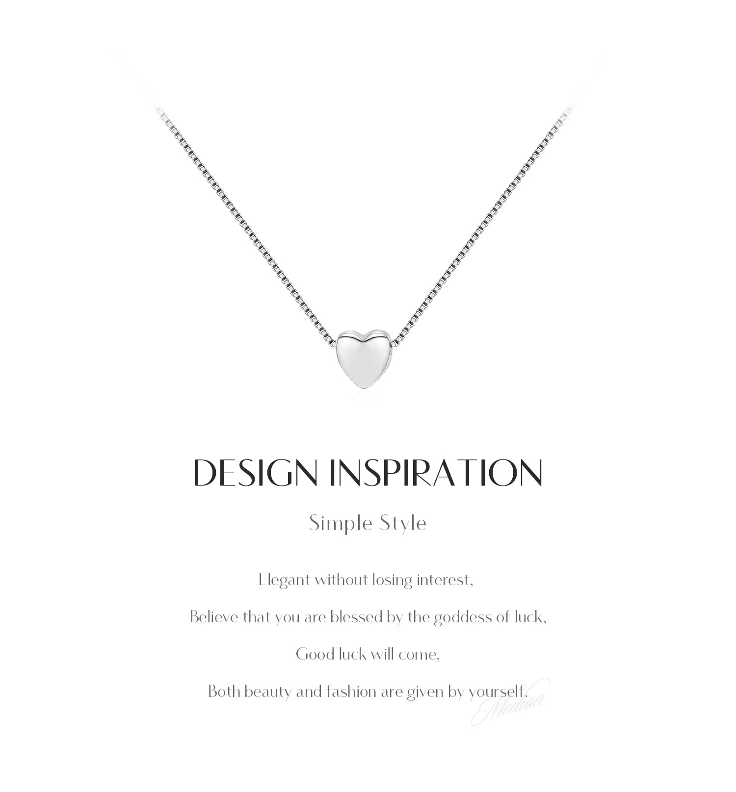Silver Tiny Heart Exquisite Necklace Fashion 925 Sterling Silver Simple Love Pendant Necklaces For Women Fine Jewelry