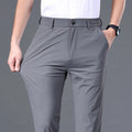 Men Business Elastic Waist Classic Thin Casual Suit Pants