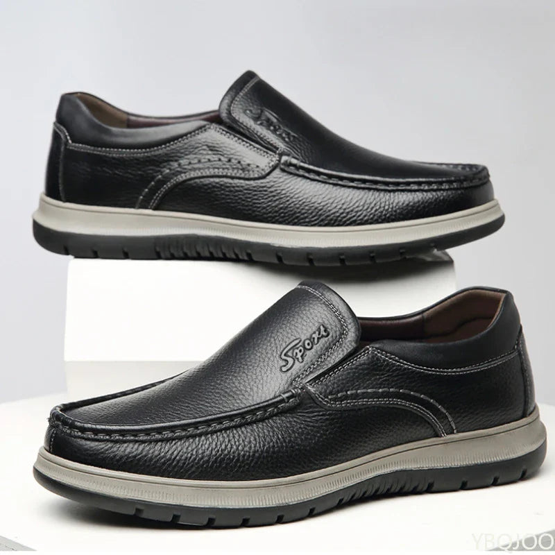 Men's High Quality Genuine Leather Loafers Handmade Men Shoes Moccasins Walking Men Flats Casual Male Work Shoes Homme Zapatos