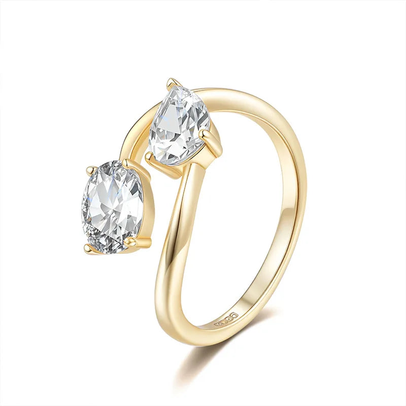 Full D Vvs1 6*8mm Moissanite Rings for Women Proposal Wedding Band 100% S925 Sterling Silver Jewelry Gifts High-quality