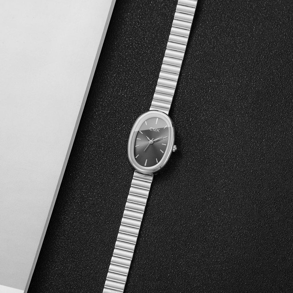 Fashion Oval Dial Women Watches Ultra-thin Strap Analog Quartz Wristwatch Girls Clock Reloj Mujer（Without Box）