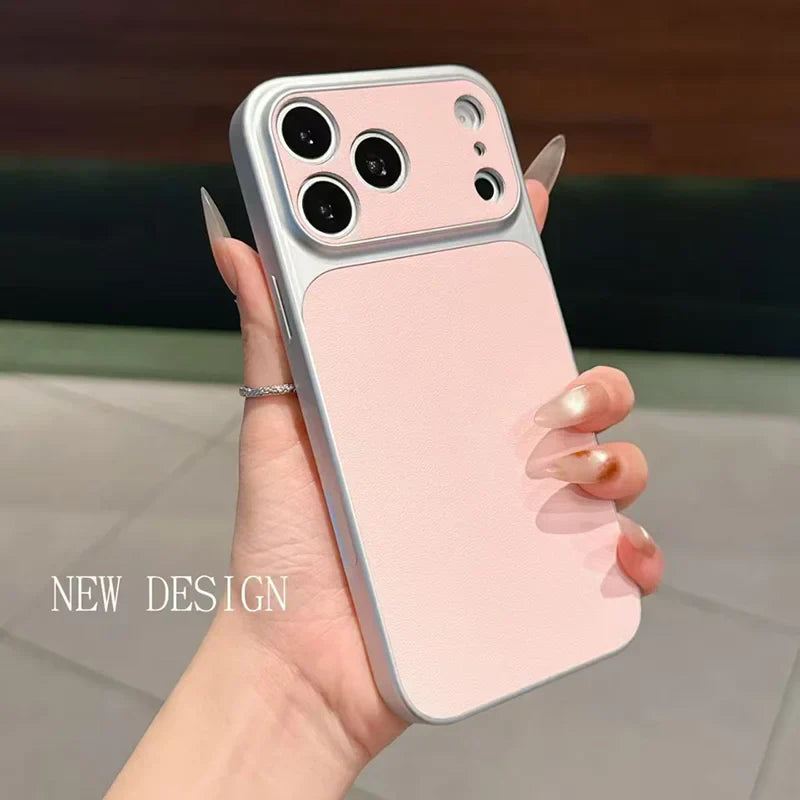 جراب فاخر بملمس جلدي لهاتف iPhone 17 Air 17 17 Pro 17 Pro Max غطاء فائق النحافة غير لامع وناعم وملون