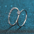 3mm Moissanite Ring Set Silver 925 Brilliant Cut 0.1 Carat Diamond Test Past D Color Moissanites Rings Original Jewelry