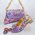 Flash Diamond Decoration Women's Bag With Comfortable Shoes