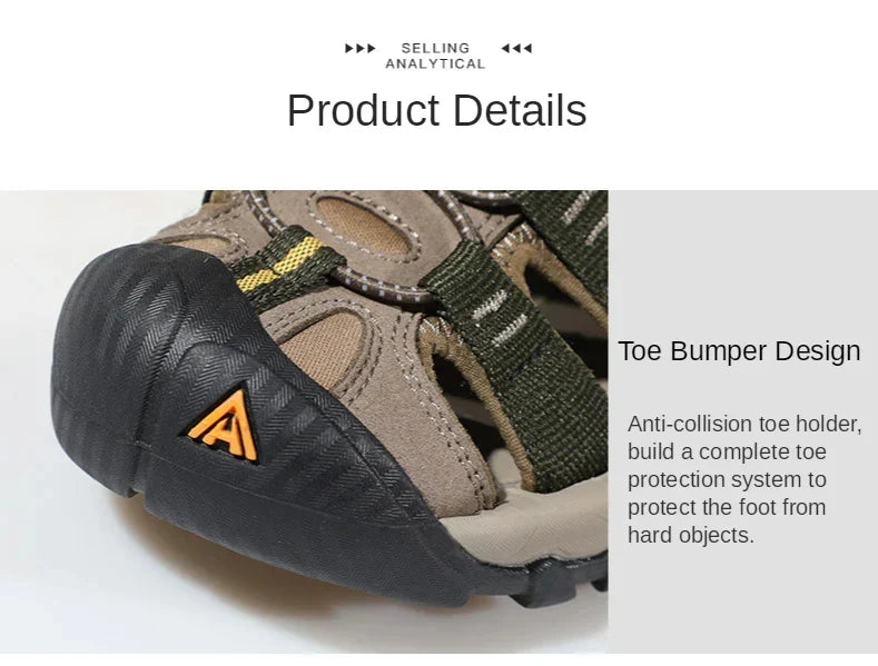 Summer Outdoor Sandals for Men Breathable Hiking Shoes Water Beach Mens Sandals Camping Climbing Aqua Sneaker HT-710445A