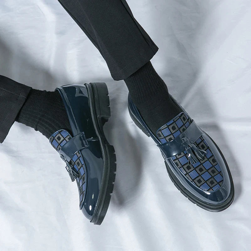 Leather Men Casual Black Tassel Loafers Handmade Soft Leisure Shoes Breathable Slip-On Comfortable for Drive Footwear Moccasins