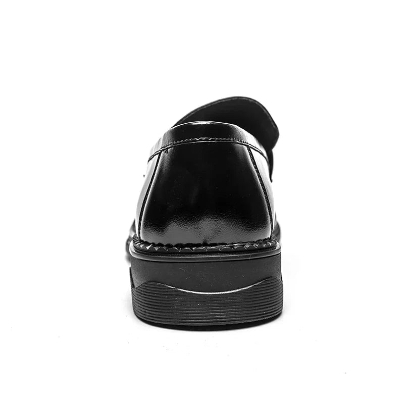 Premium Silver Business Shoes Men's Oxford Shoes Leather Brand Loafers Slip on High Quality Wedding Loafers Soft Sole Dress Shoe