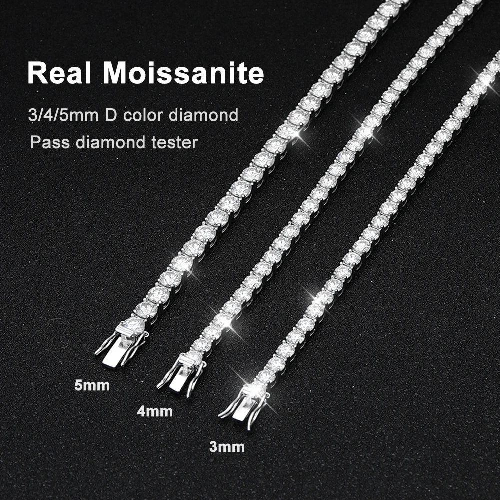 gold bracelet men Moissanite Tennis Bracelet Original S925 Sterling Sier Plated White Gold With GRA Bracelets For Women Man