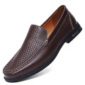 Leather Men Footwear Slip on Office Man Formal Shoes Wedding Party Men Dress Shoes Breath Driving Lazy Loafers Moccasins