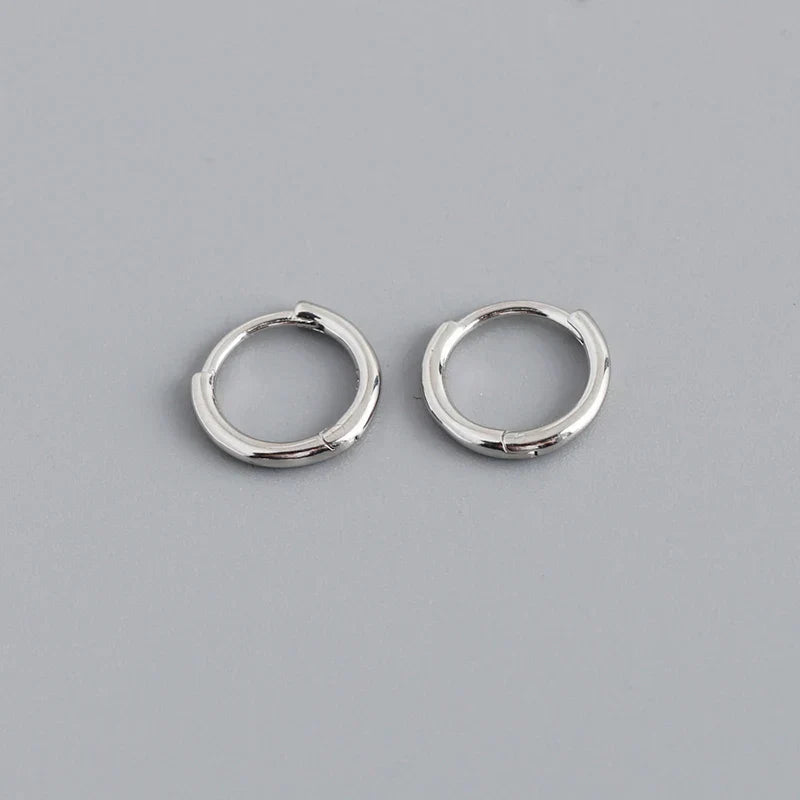 925 Sterling Silver Fashion Simple Huggies Ear Buckle Accessories Minimalist Charm Ear Hoop Earrings for Women Jewelry